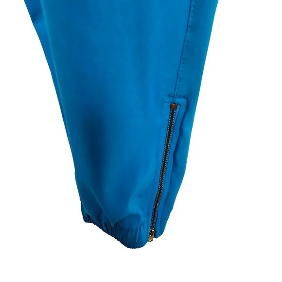 Albion Blue Athletic Pants Crop Ankle Zip Drawstring Waist Women M Pockets - Picture 4 of 8